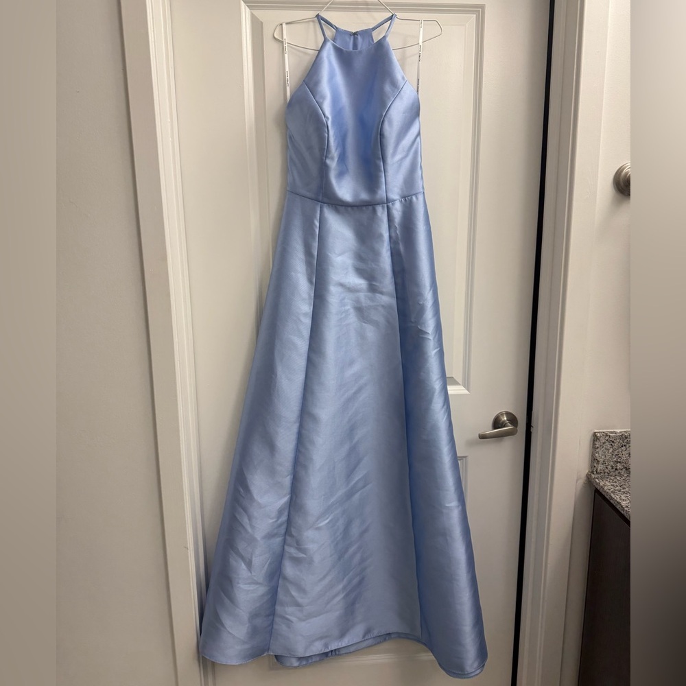 ALFRED SUNG Davis D874 sky blue bridesmaid dress - Picture 7 of 13